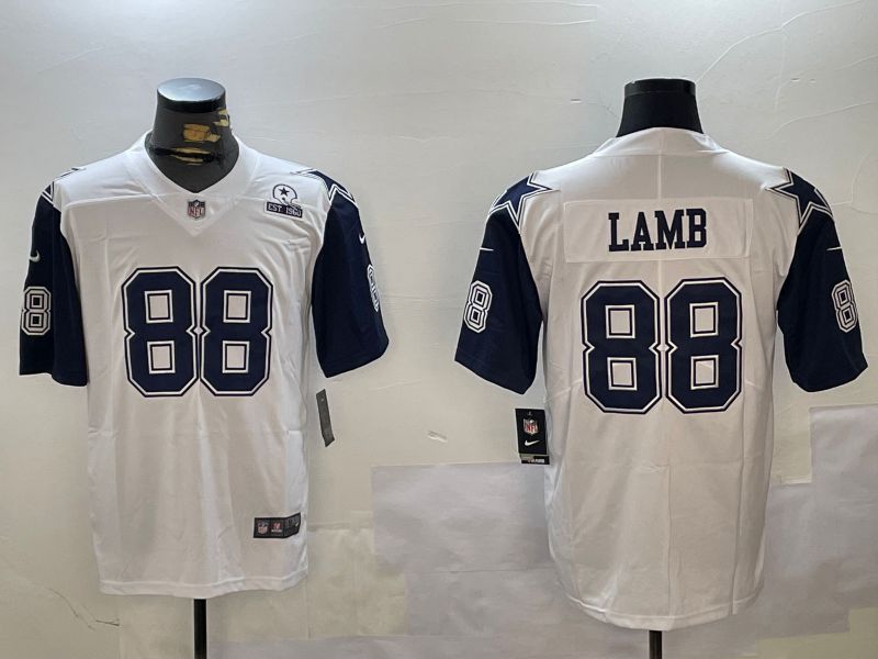 Men Dallas Cowboys #88 Lamb White 2024 Nike Limited NFL Jersey style 3->dallas cowboys->NFL Jersey